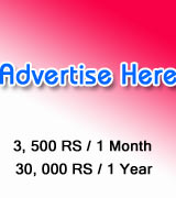Put your banner ad here...Rs. 3,500 for 1 Month period and Rs. 30,000 for 1 Year period